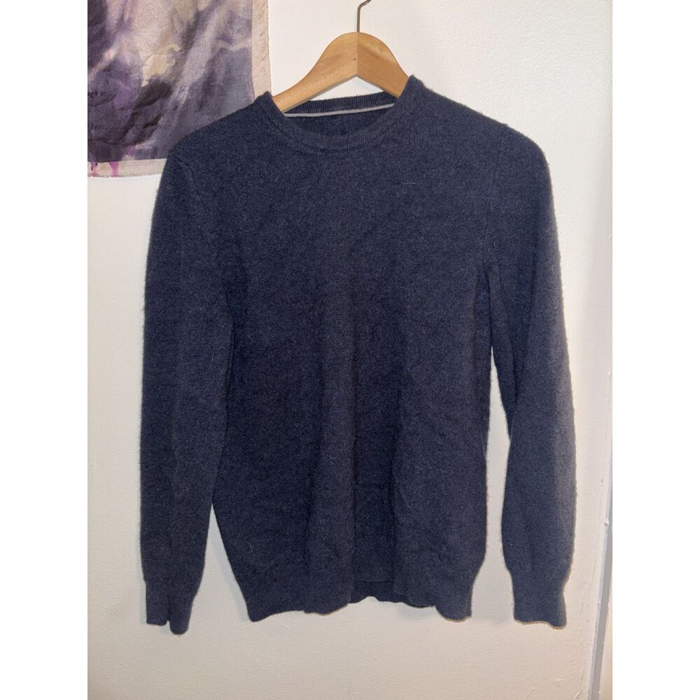 +39 Masq Italian 100% Wool Sweater Navy Men's XL Fits‎ Small/Medium